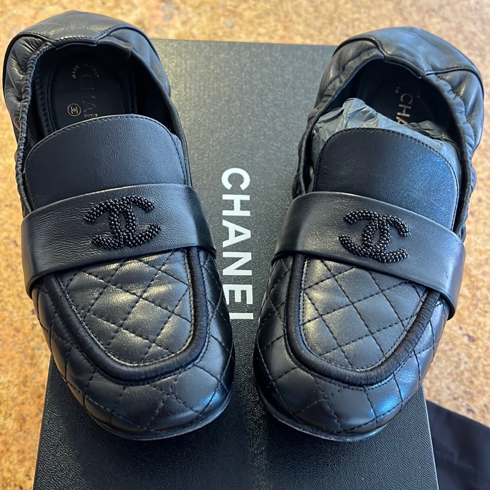 Chanel Quilted Loafers, size 36